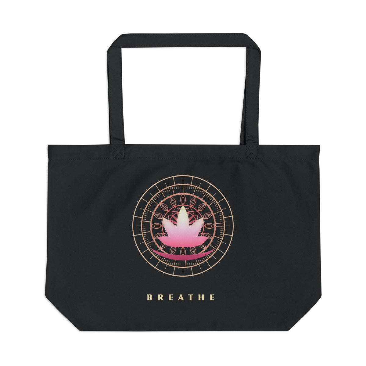 Sacred Lotus organic cotton tote bag, view 1