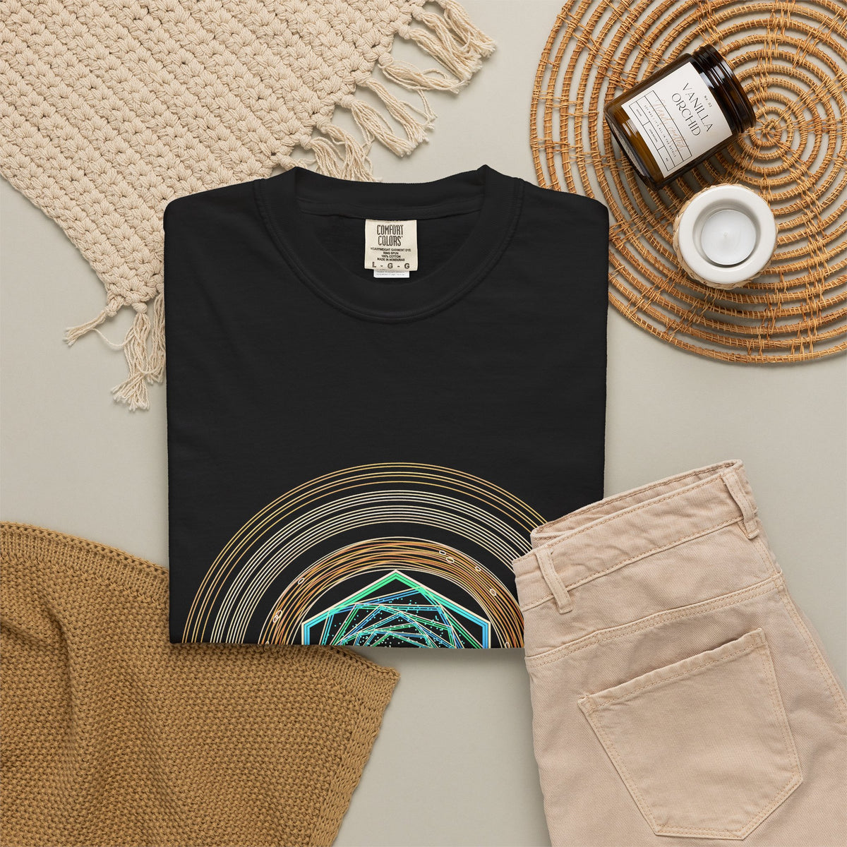 Saturn's Hexagon graphic tee, view 3
