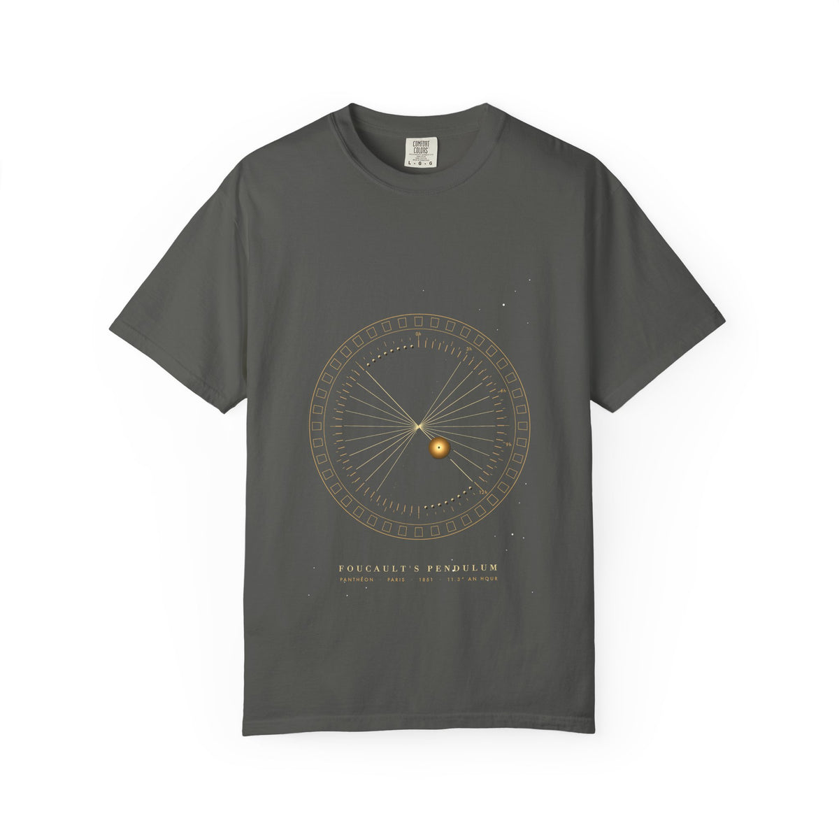 Foucault's Pendulum graphic tee in Pepper, original art by AuraCanvas