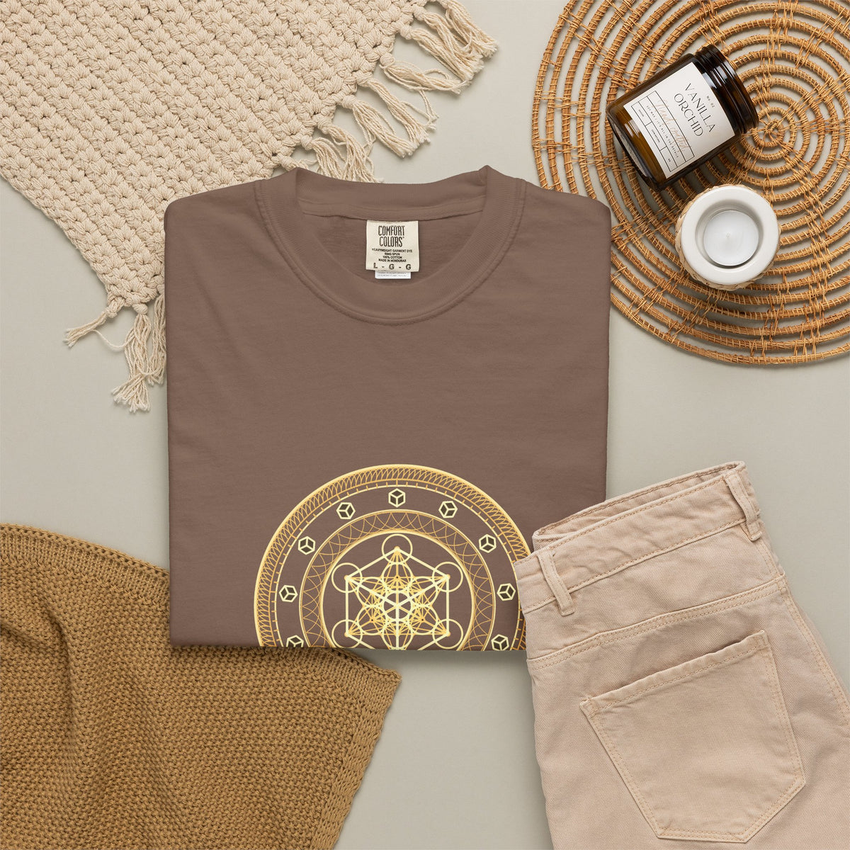 Metatron's Cube graphic tee, view 5