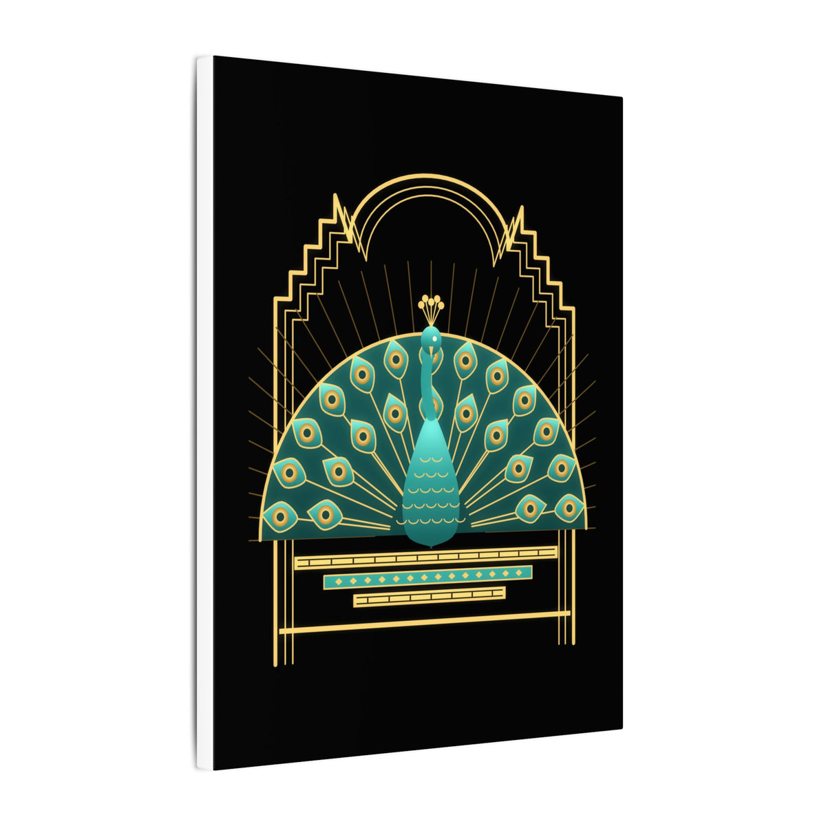 Deco Peacock gallery canvas print, view 10