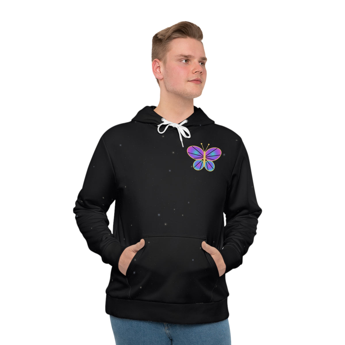 Glass Wings all-over print hoodie, view 4