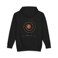 Saros heavyweight hoodie in Black, original art by AuraCanvas