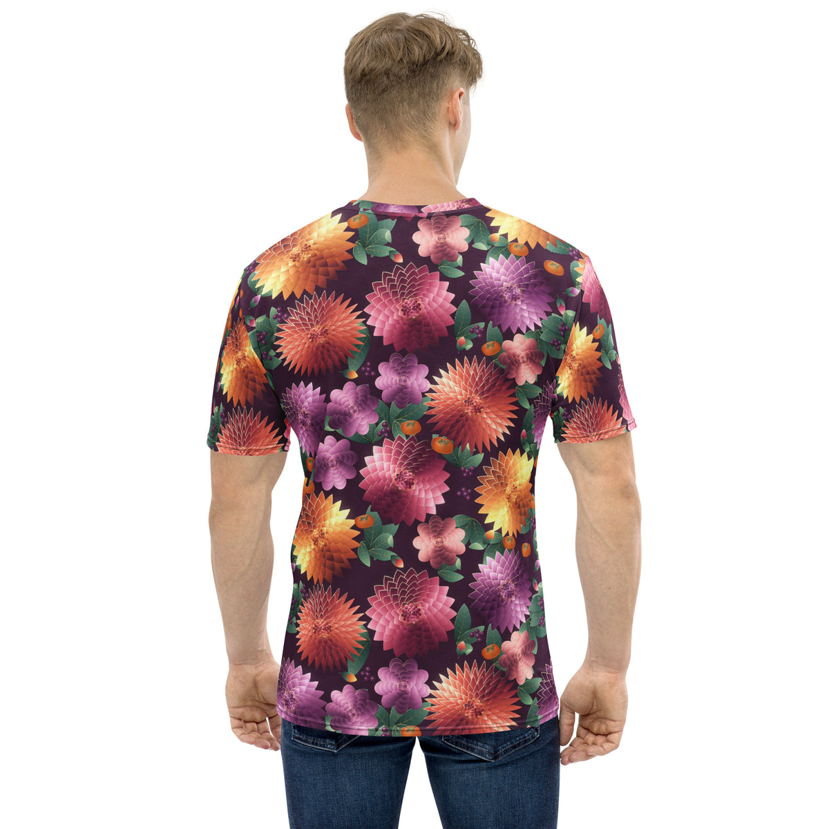 Plum Noir all-over print tee, view 2