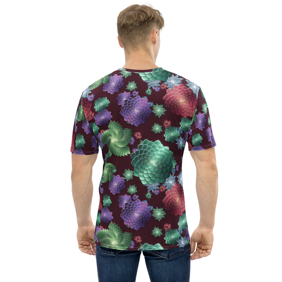 Succulent Noir all-over print tee, view 2