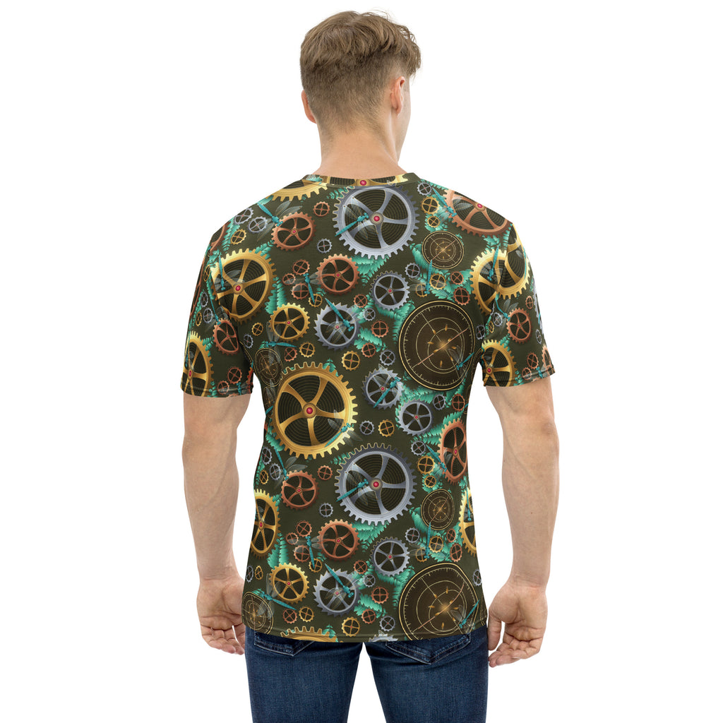 Clockwork Botanica all-over print tee, view 2