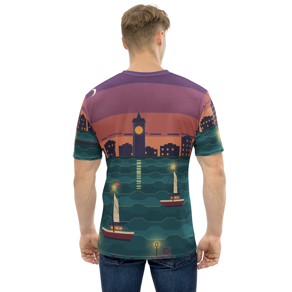 Lantern Harbour all-over print tee, view 2