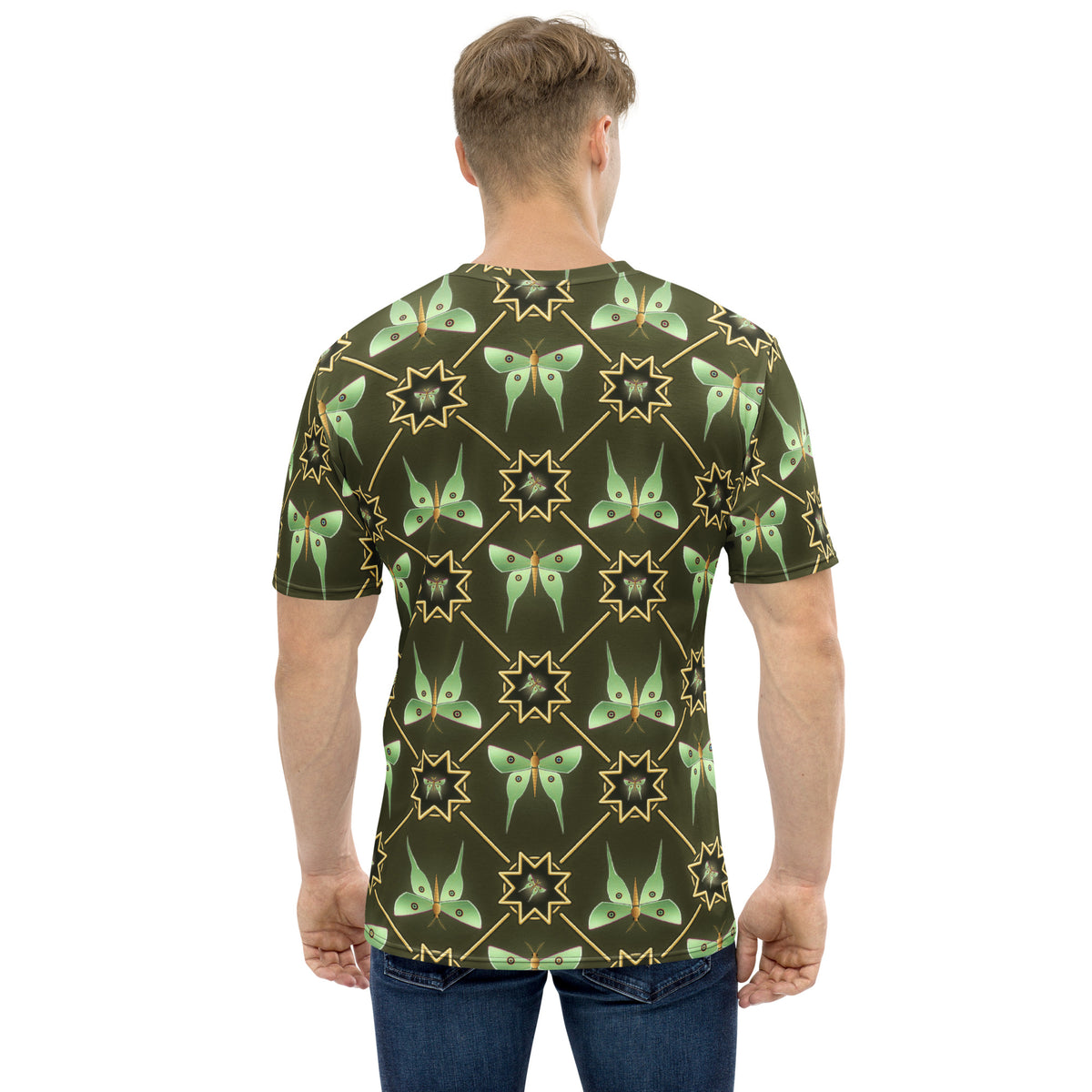 Moth Mandala all-over print tee, view 2