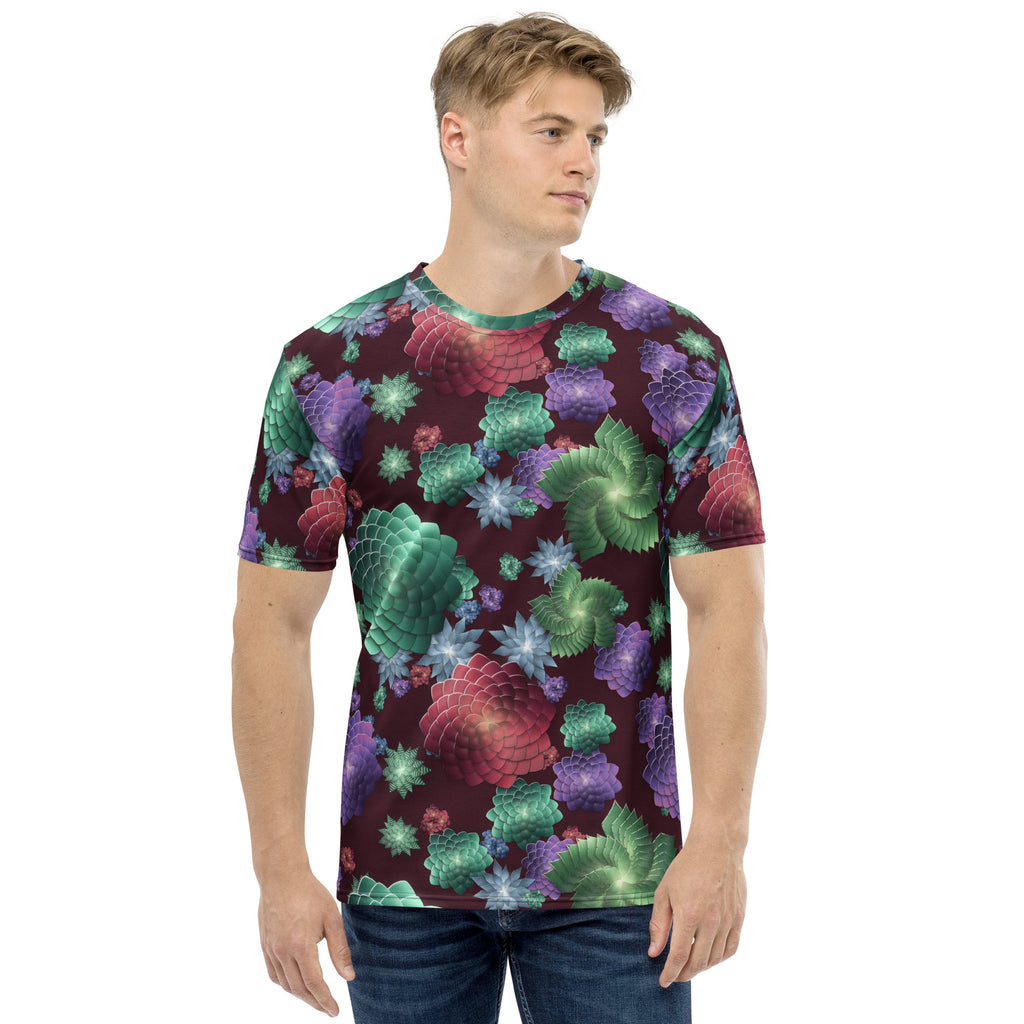 Succulent Noir all-over print tee, view 1
