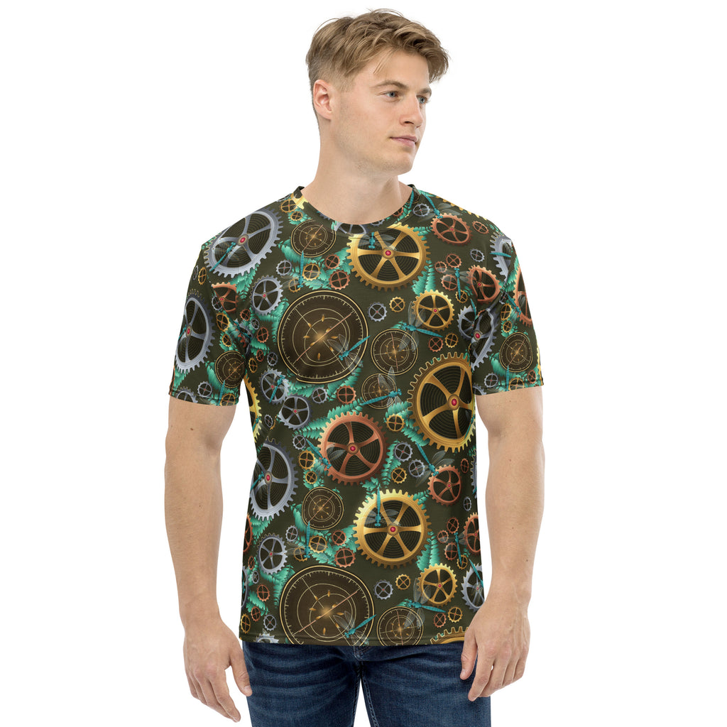 Clockwork Botanica all-over print tee, view 1