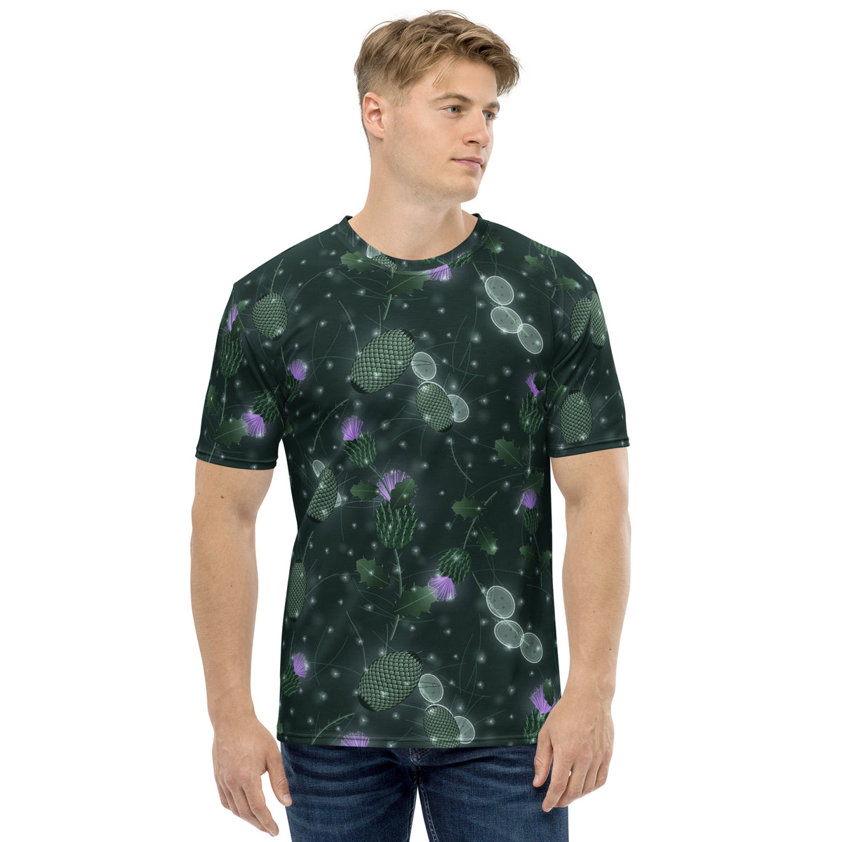 Thistle and Teasel all-over print tee, view 1