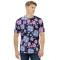 Cyber Bloom Black all-over print tee, view 1
