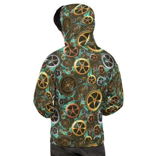 Clockwork Botanica all-over print hoodie, view 2