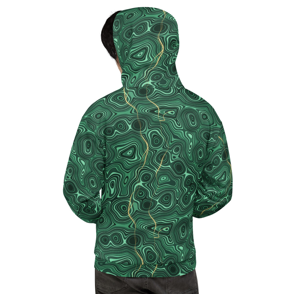 Malachite Luminous all-over print hoodie, view 2