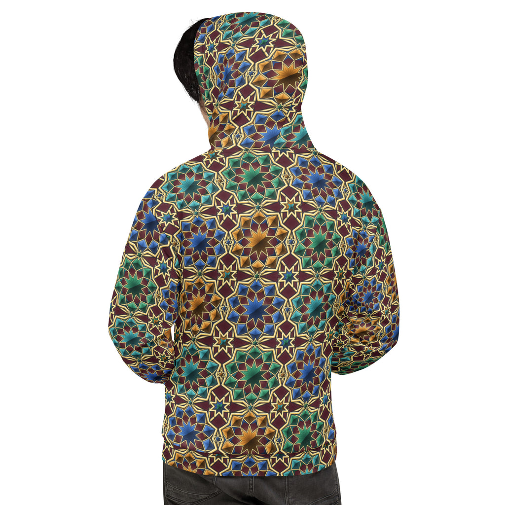 Star Lattice all-over print hoodie, view 2
