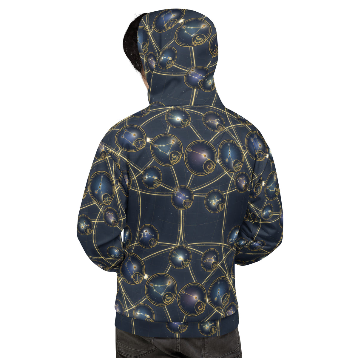 Zodiac Wheel all-over print hoodie, view 2