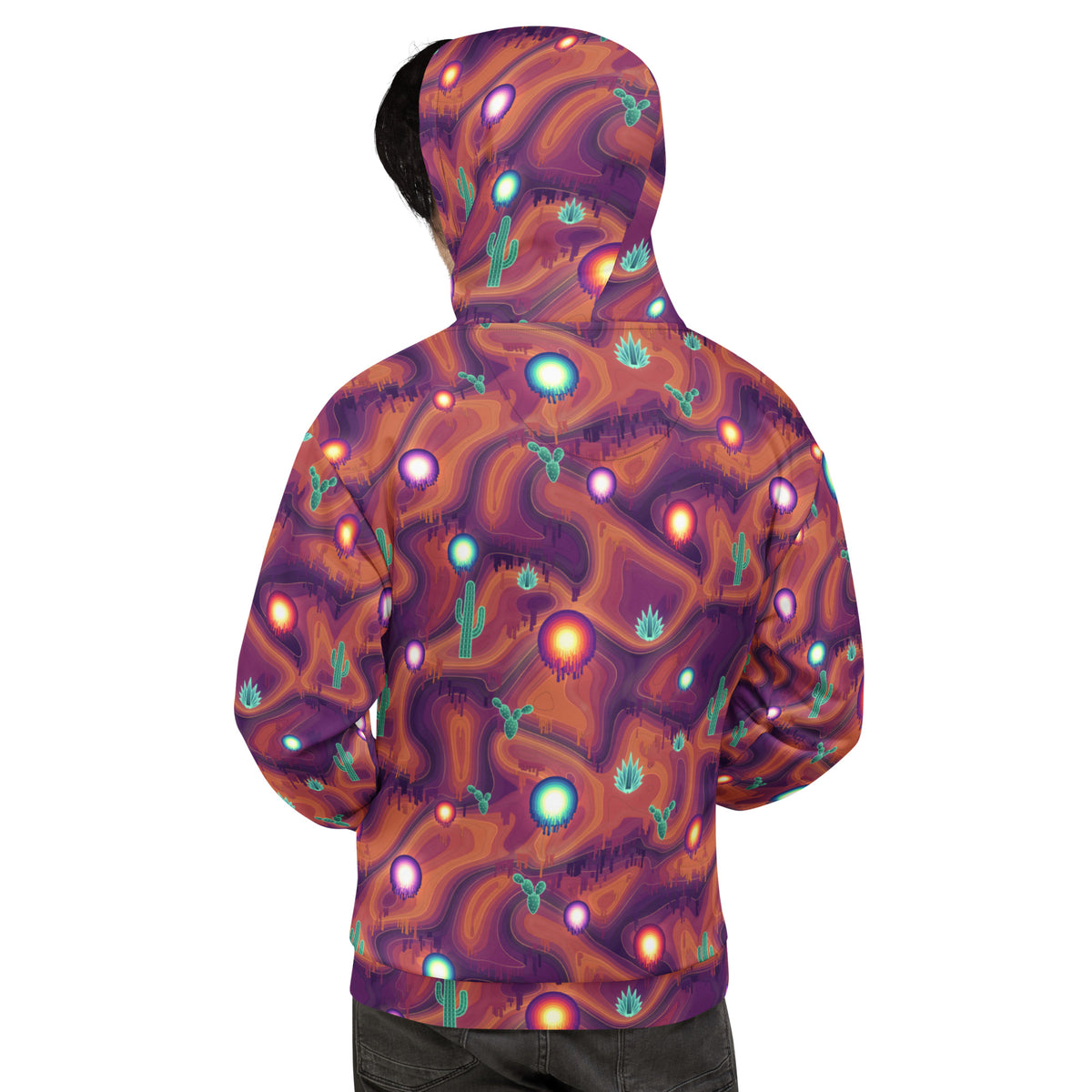 Melting Canyon all-over print hoodie, view 2
