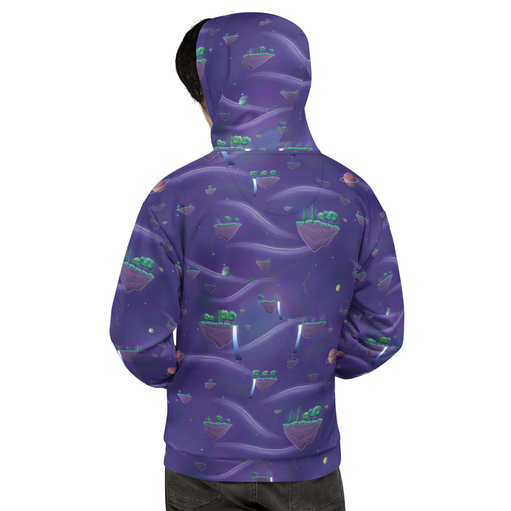 Floating Islands all-over print hoodie, view 1