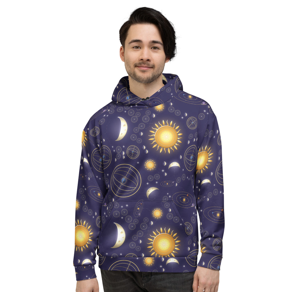 Celestial Orrery all-over print hoodie, view 3
