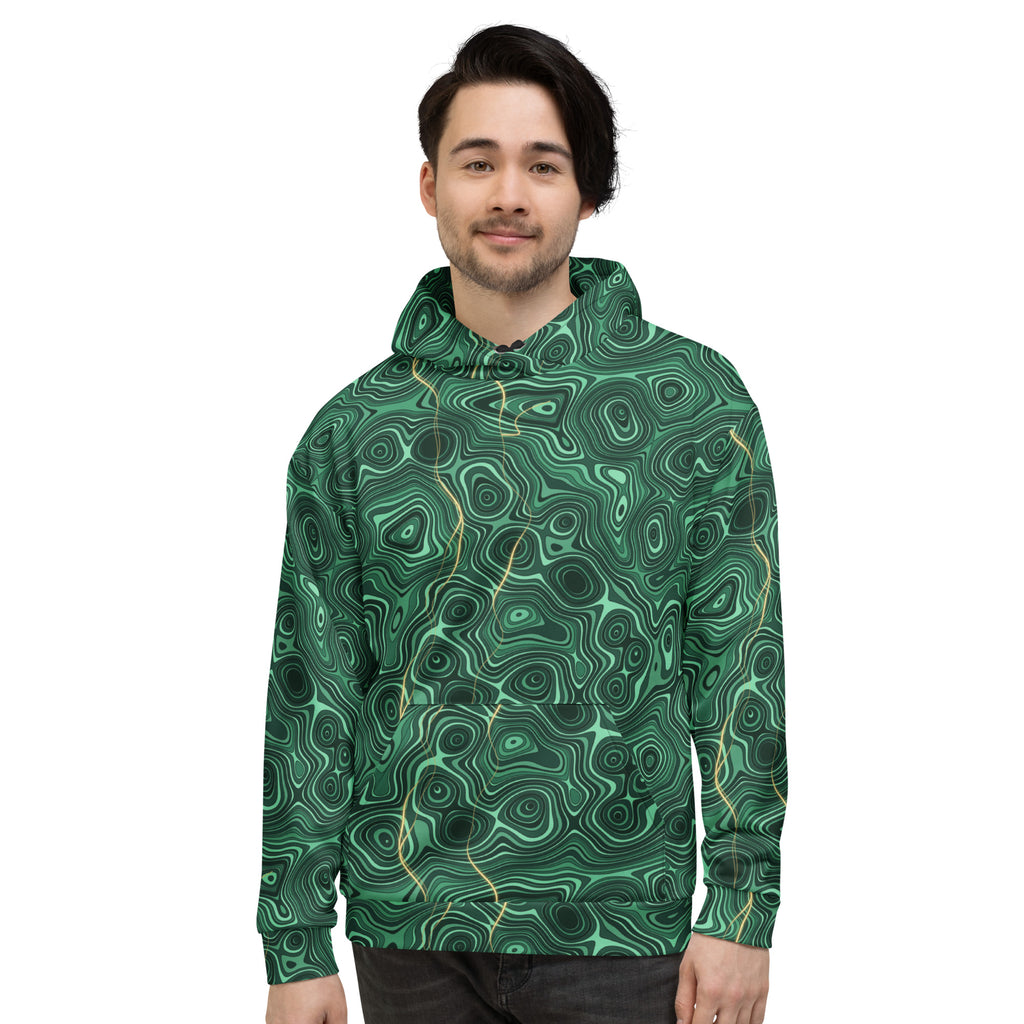 Malachite Luminous all-over print hoodie, view 3