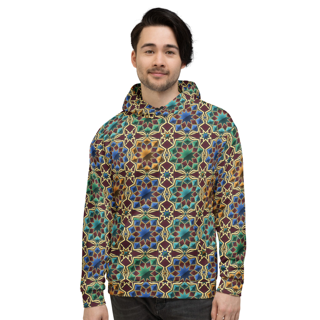 Star Lattice all-over print hoodie, view 3