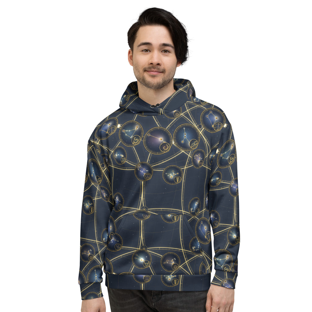 Zodiac Wheel all-over print hoodie, view 3