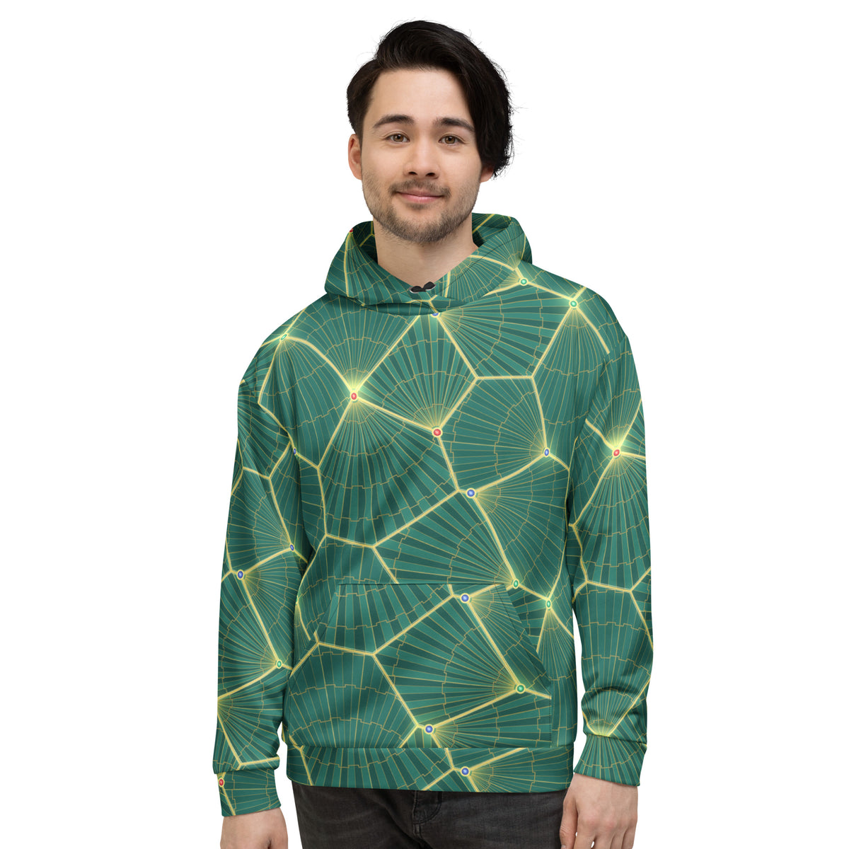 Deco Mosaic all-over print hoodie, view 3