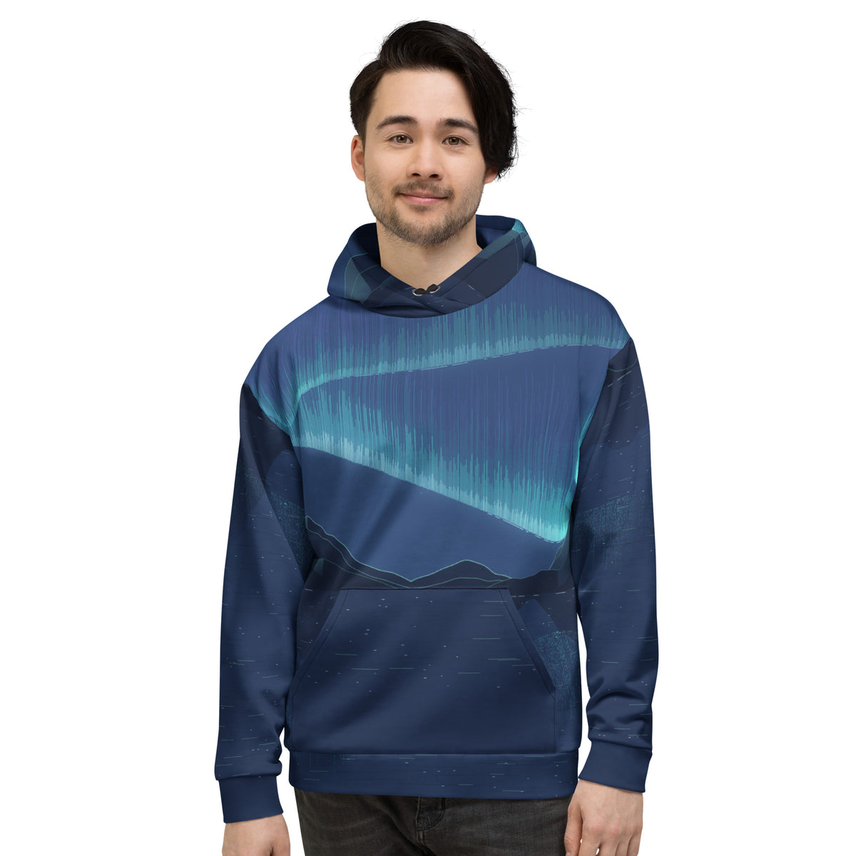Northern Lights all-over print hoodie, view 3