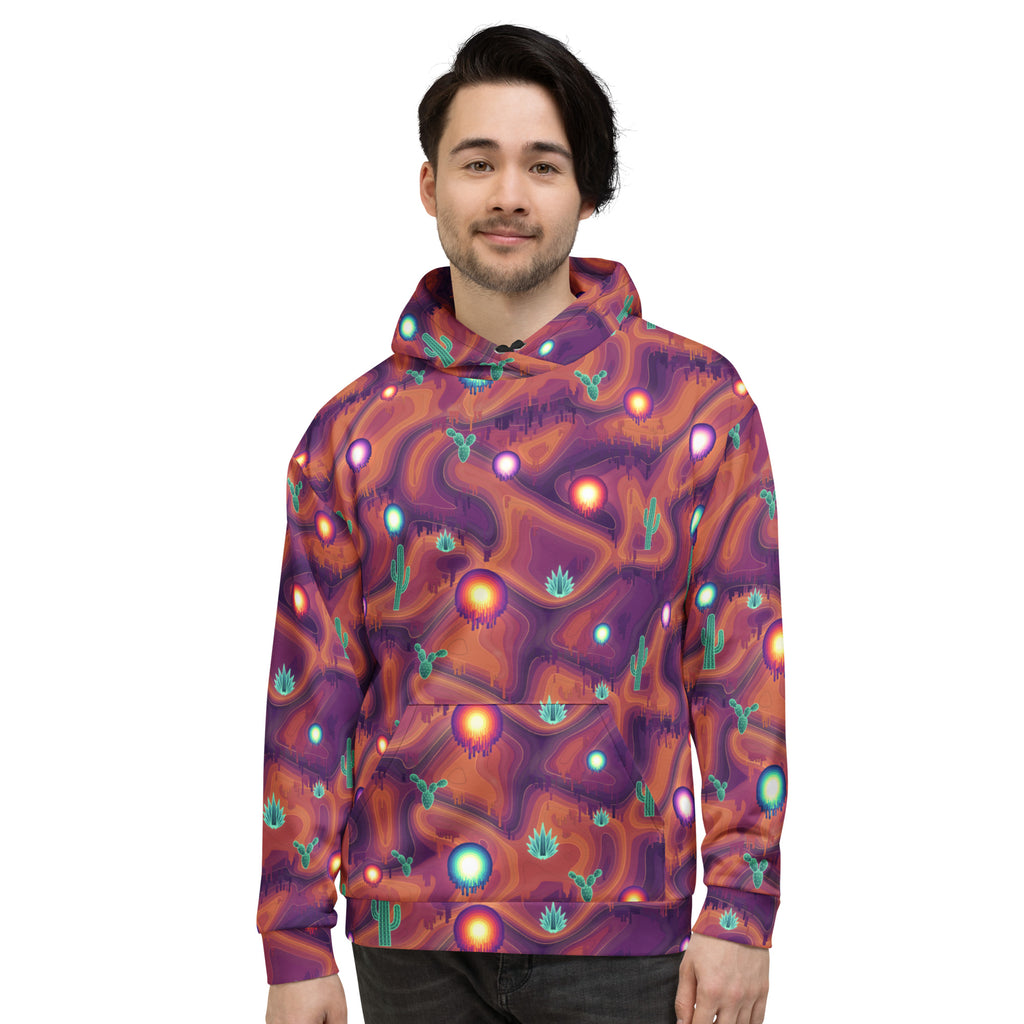 Melting Canyon all-over print hoodie, view 3