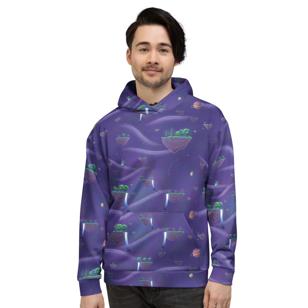 Floating Islands all-over print hoodie, view 3