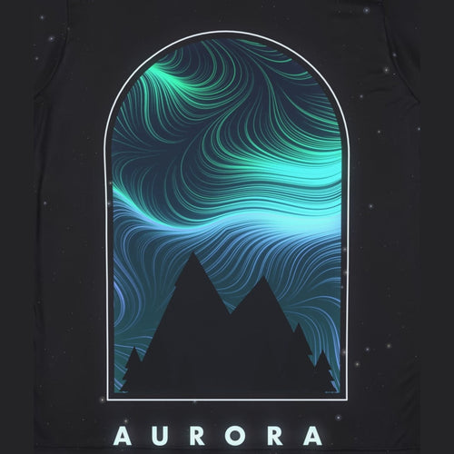 Aurora all-over print tee, print close-up