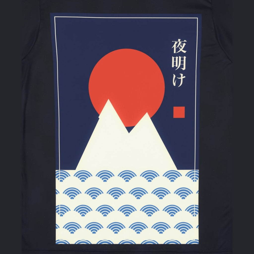 Dawn over Fuji all-over print tee, print close-up