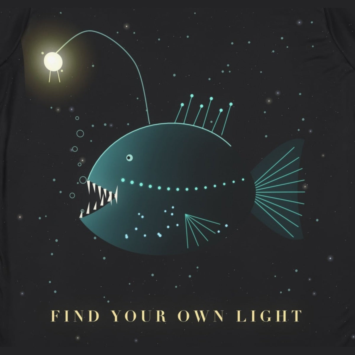 Deep Sea Lantern all-over print tee, print close-up