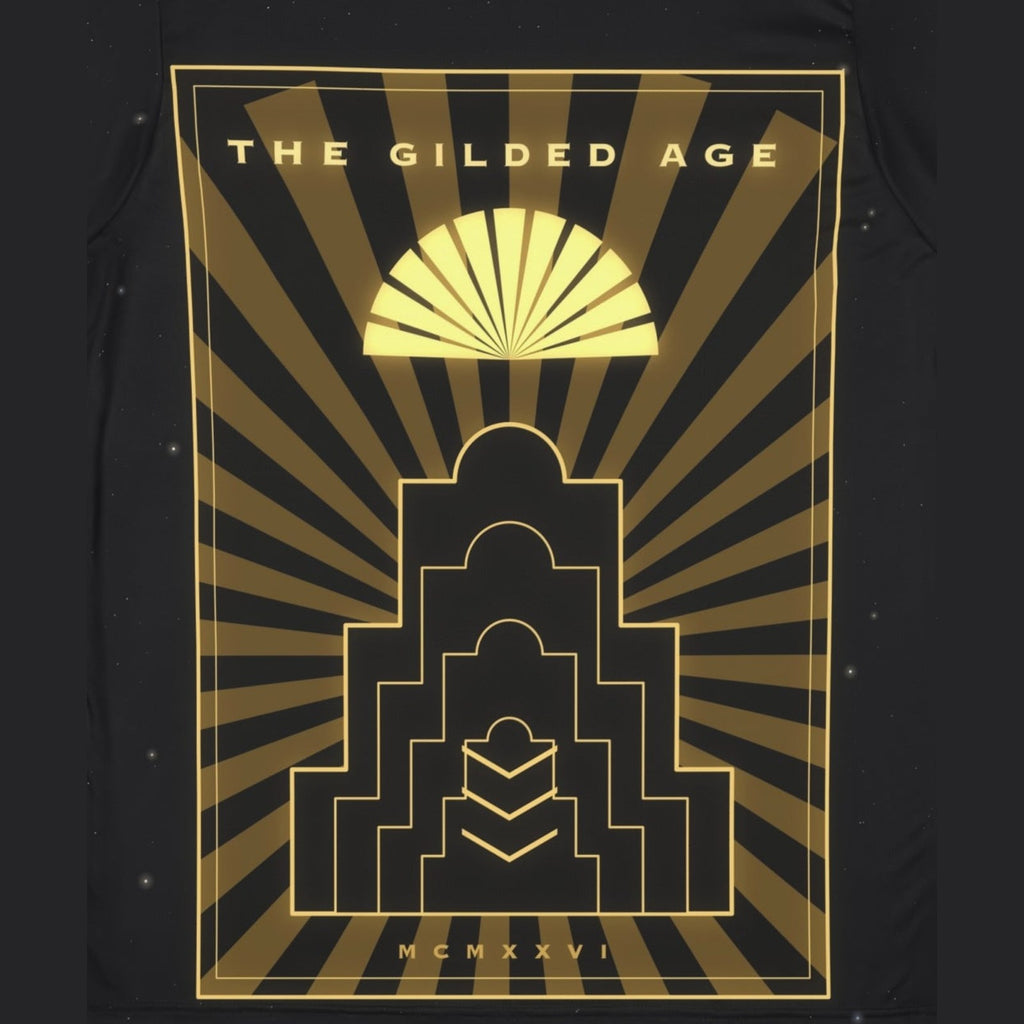 Gilded Age all-over print tee, print close-up