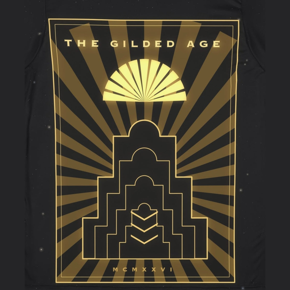 Gilded Age all-over print tee, print close-up