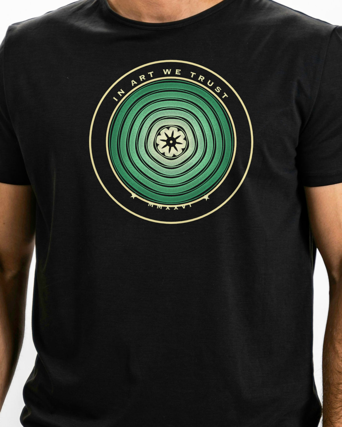 In Art We Trust graphic tee, view 4