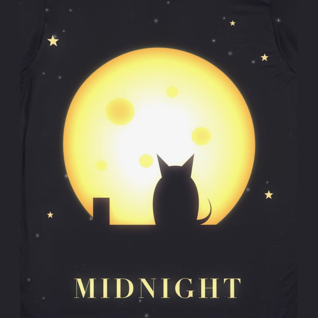 Midnight all-over print tee, print close-up