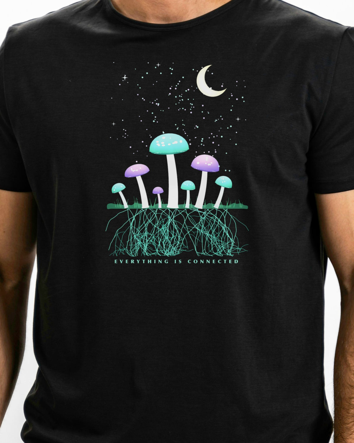 Moonlit Mycelium graphic tee, view 4