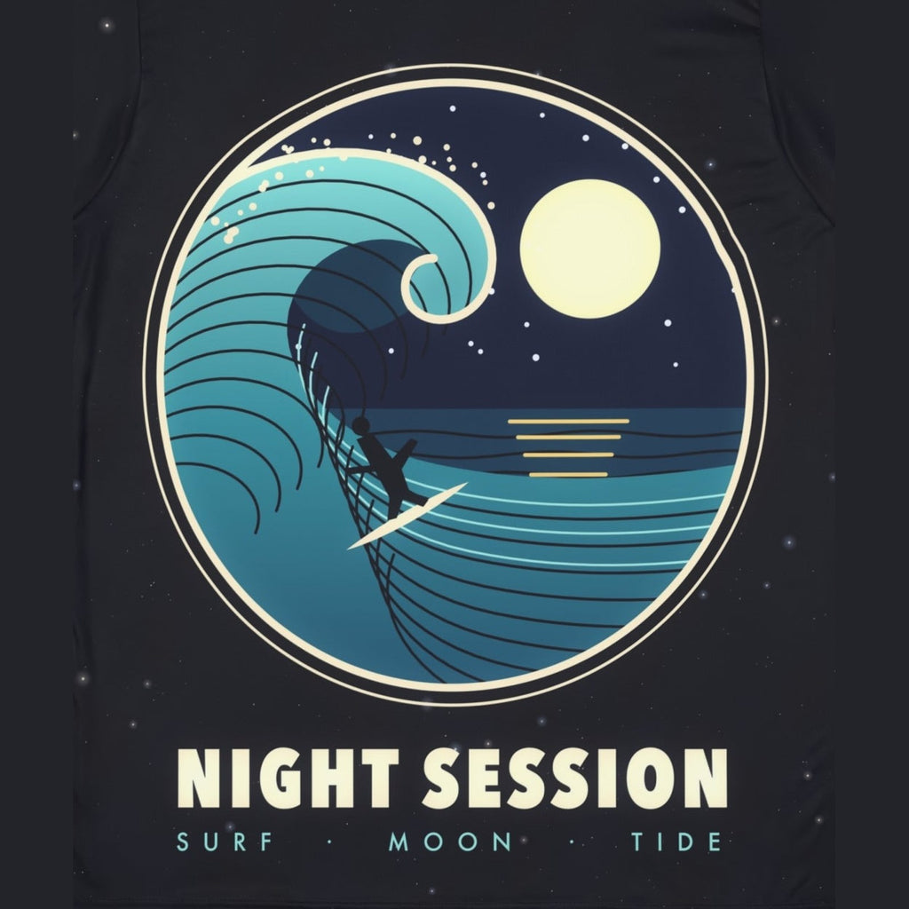 Night Session all-over print tee, print close-up