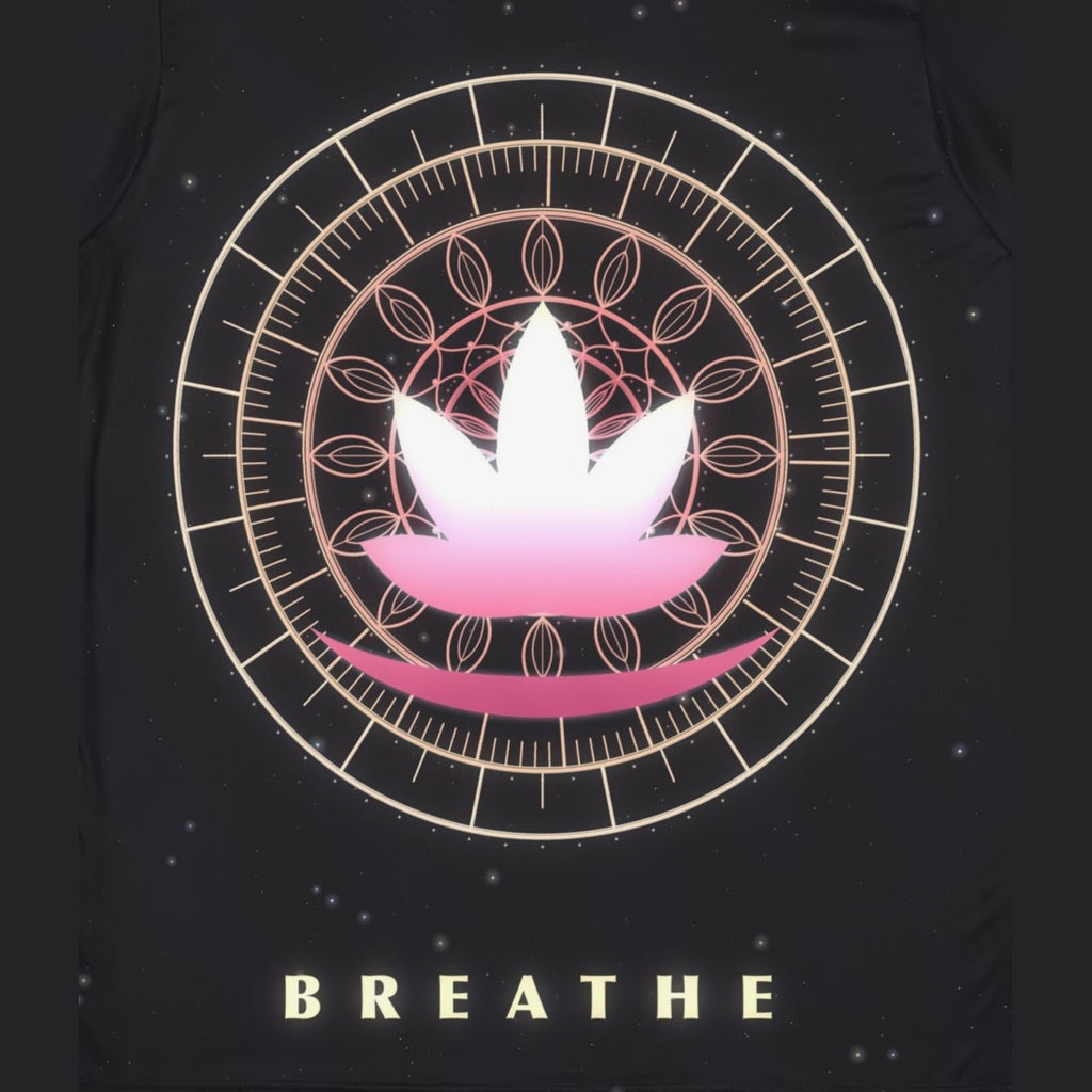 Sacred Lotus all-over print tee, print close-up