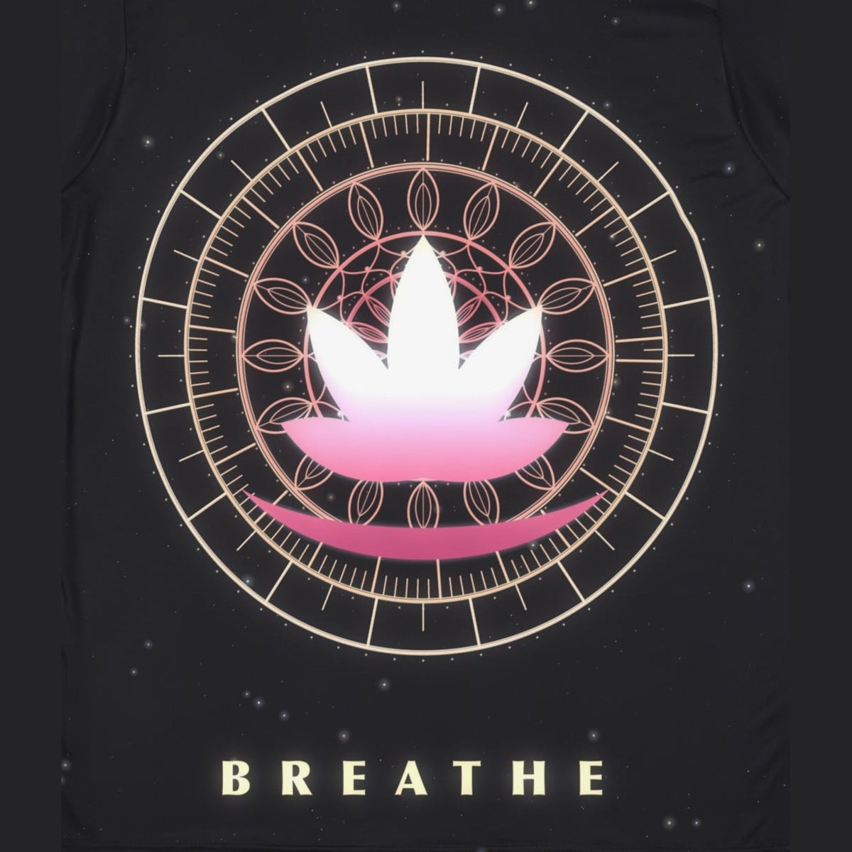 Sacred Lotus all-over print tee, print close-up