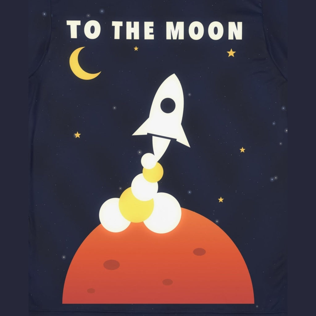 To the Moon all-over print tee, print close-up