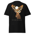 Heartwood graphic tee in Black, original art by AuraCanvas