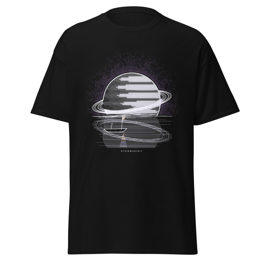 Otherworldly graphic tee in Black, original art by AuraCanvas
