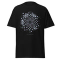 The Snowflake graphic tee in Black, original art by AuraCanvas