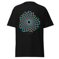 The Gear Lace graphic tee in Black, original art by AuraCanvas