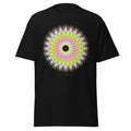 The Star Blossom graphic tee in Black, original art by AuraCanvas