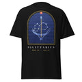 Sagittarius graphic tee in Black, original art by AuraCanvas