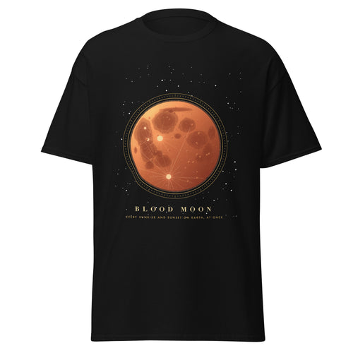 Blood Moon graphic tee in Black, original art by AuraCanvas