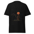 Rising Red graphic tee in Black, original art by AuraCanvas
